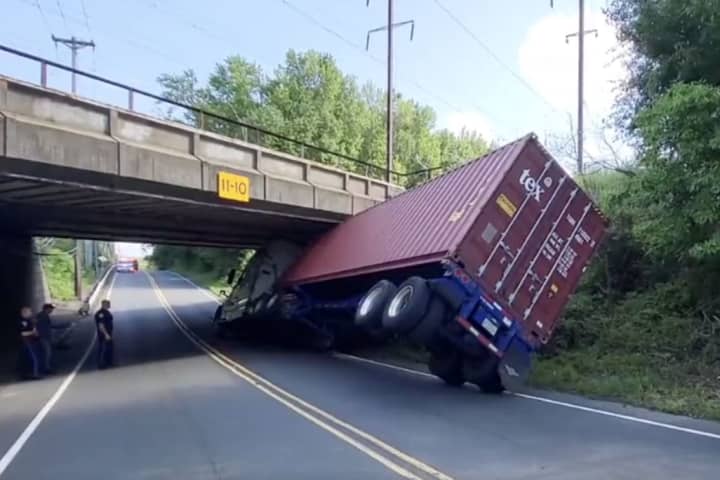 Truck Gets Stuck Under Bridge In South Brunswick: Police