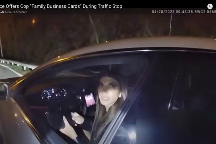Teresa Giudice Offers Cop Family Business Cards In Maserati Traffic Stop On Route 287 (VIDEO)