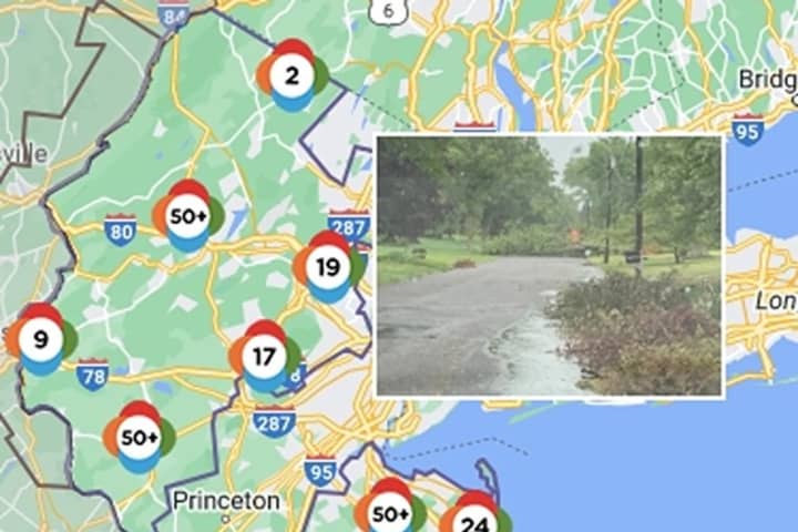 Falling Tree Misses Officer, Major Roadways Flooded: North Jersey Storm Damage Update