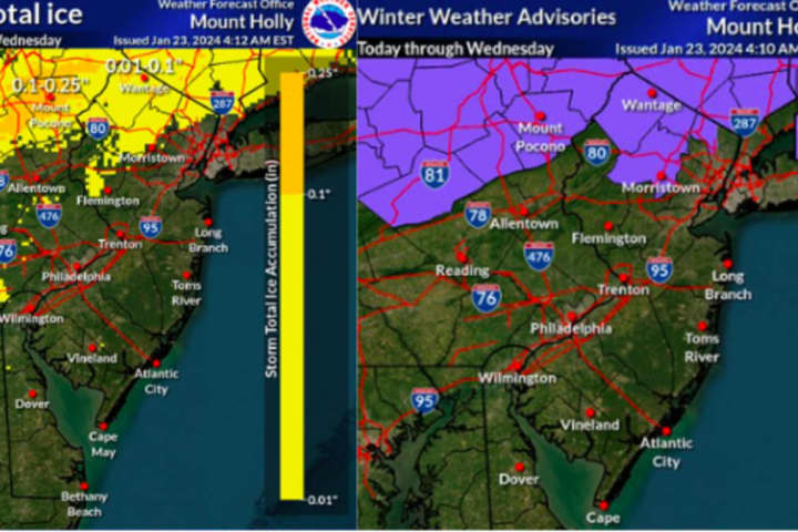 Threat Of Freezing Rain Prompts Winter Weather Advisory Across Parts Of NJ, PA