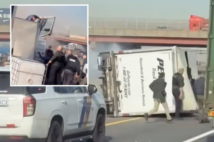 New Footage Shows Driver Flipping Box Truck After 50-Mile NJ Turnpike Pursuit