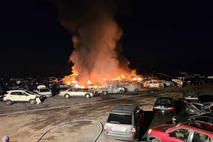 Parking Lot Full Of Cars In Flames; Cause Unknown