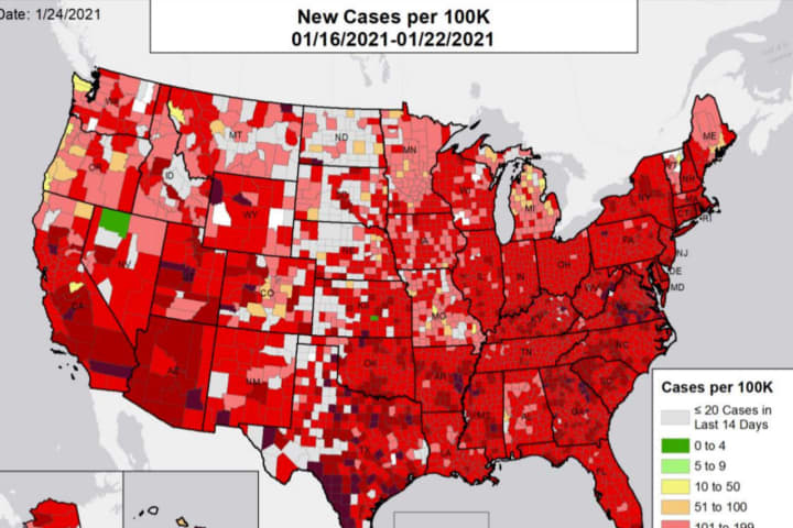 COVID-19: Newly Revealed Virus Map Shows Worst Hotspots In Nation