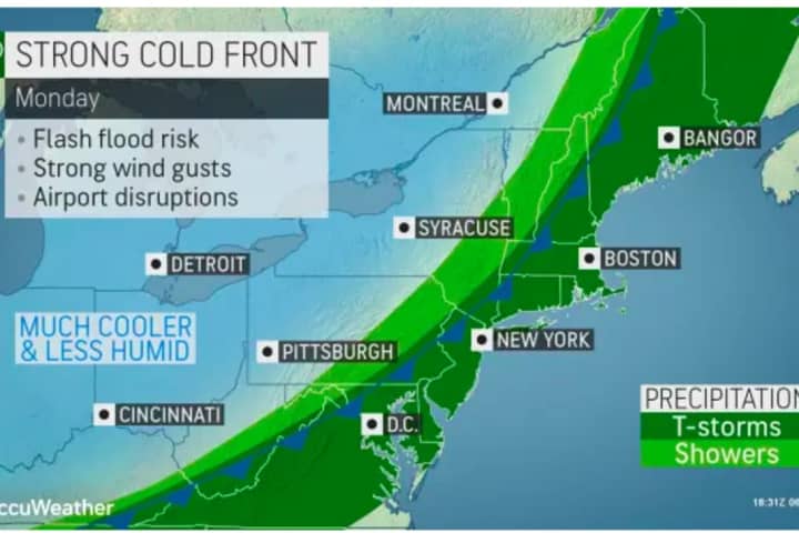Strong Cold Front Will Bring Heavy Thunderstorms With Gusty Winds, Drenching Rain