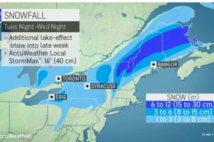 These Parts Of Northeast Could See Up To Foot Of Snow From Quick-Moving System