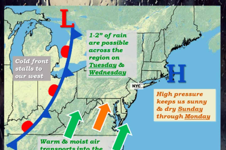 Here's Timing For New Storm System That Could Bring Up To 2 Inches Of Rain To Parts Of Region