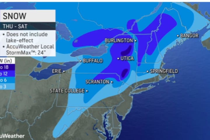 Some Areas Could See Up To 18 Inches Of Snowfall From Potent Nor'easter Taking Aim On Region