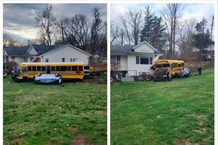 School Bus Driver Faces Host Of Charges After Crash In House Injuring Children In New Hempstead