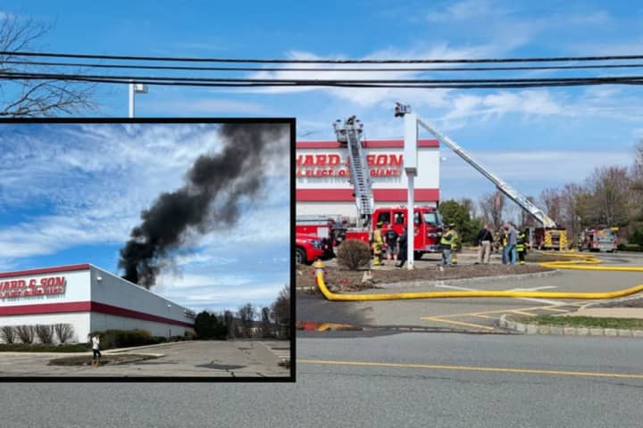 Fire Crews Battle 50-Foot Blaze At Roxbury Electronics Store: DEVELOPING