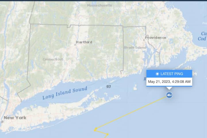 White Shark Tracking East With New Ping Near Martha's Vineyard