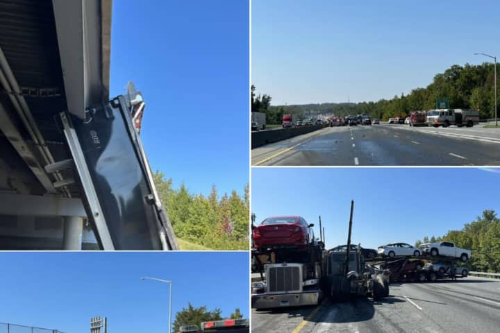 Truck Striking Overpass On I-95 Shuts Down Traffic In Maryland (PHOTOS)