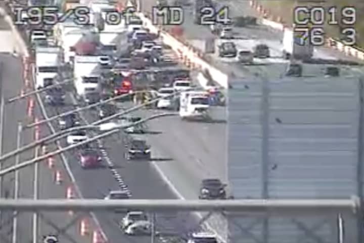 Traffic Backed Up On I-95 Following Multi-Vehicle Crash In Edgewood