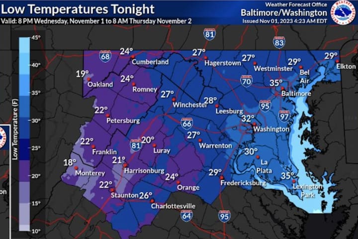'Freeze Warning' Issued In DMV Region With Plummeting Temperatures Expected Overnight