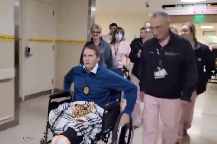 Sergeant Who Lost Use Of Legs In Intentional Crash Escorted To Walter Reed Hospital (VIDEOS)
