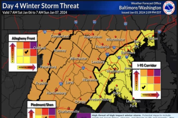 Wintry Mix Of Rain, Possible Snow Expected In DMV Region Over Weekend