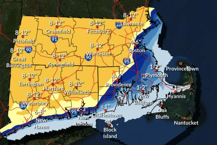 Updated Snow Predictions Show How Much Snow Coming To Western Mass This Weekend