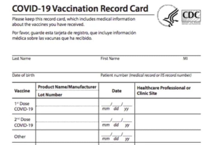 5,000 Blank COVID-19 Vaccination Cards Stolen From Philadelphia Clinic: Report