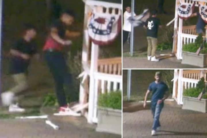 VIDEO: Police Seek To ID Men Seen Vandalizing Property At Long Island Train Station