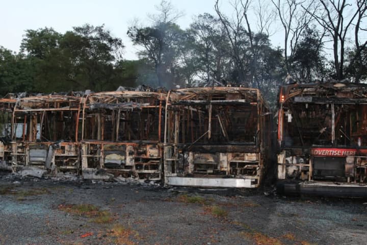 17-Year-Old Intentionally Set Fire That Burned 11 NICE Buses In Seaford, Police Say
