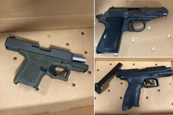 Can You Spot The Fake? Wanted Man Busted In Woodmere With 2 Real Guns, 1 Phony, Police Say