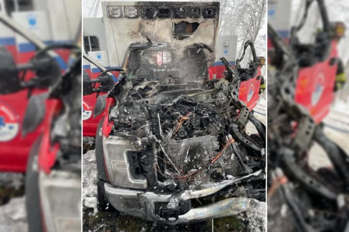 Ambulance With Patient Crashes, Catches Fire In Capital Region