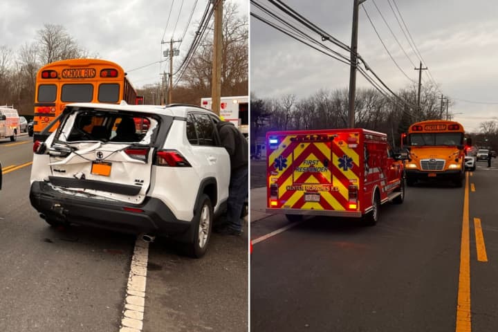 7 Students Hospitalized After Crash Involving School Bus On Long Island