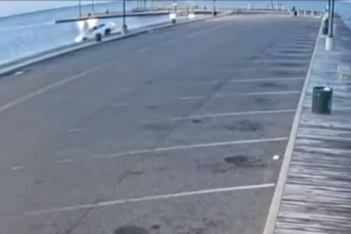Watch: Video Shows Car Plunging Into Patchogue Bay Before Driver Was Rescued