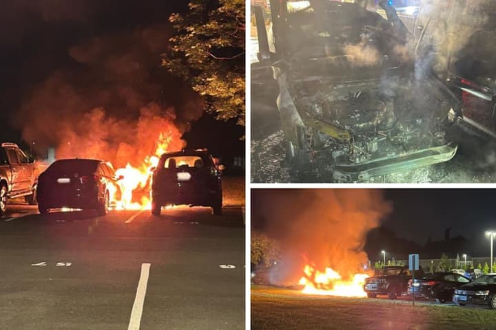 Cars Go Up In Flames At Boarding School In Westchester