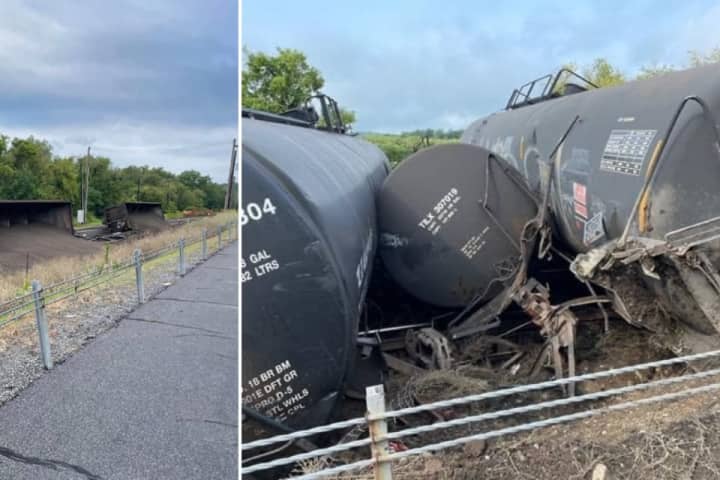Tanker Train Derails In Capital Region; Amtrak Service Halted West Of Albany