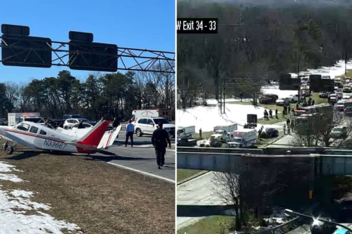 Update: Small Plane Crash Lands On Southern State Parkway In Babylon; Troopers Seeking Video