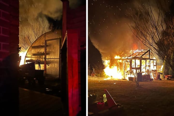 Investigation Conducted After Greenhouse Goes Up In Flames In Croton-On-Hudson