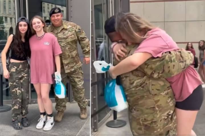 Photobomb: Long Island Airman Surprises Daughter On School Trip To DC (Video)
