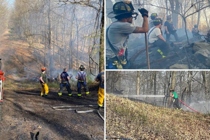Raging Brush Fire Requires Use Of Over 1K Feet Of Hose In Northern Westchester