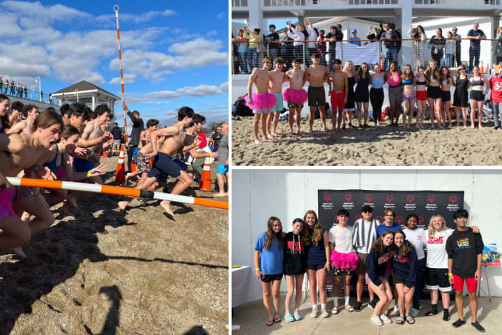 Brr! Fox Lane High Schoolers Raise Over $4K From Polar Plunge For Special Olympics
