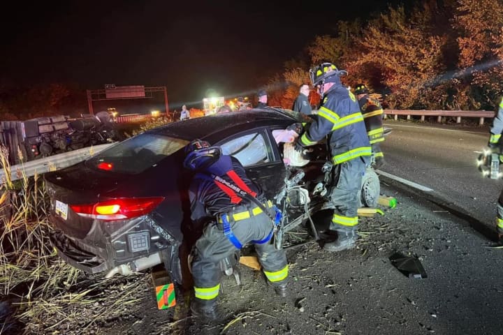 Fire Truck Hit By Car At Scene Of Serious Bucks County Crash: Officials