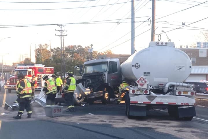 Jackknifed Tanker Truck Closes Route 208 Right Before Evening Rush