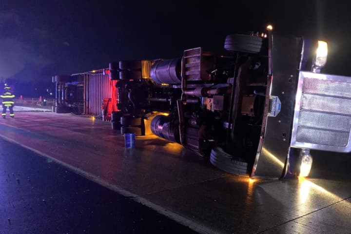 Flipped Truck On Berks Highway Shuts Down Traffic, Officials Say