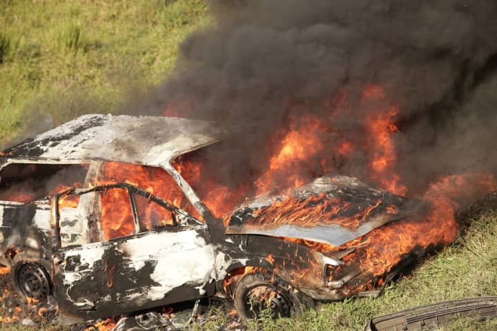 Charred Human Remains Found In Back Of Abandoned Burning Car Dumped In Maryland Field