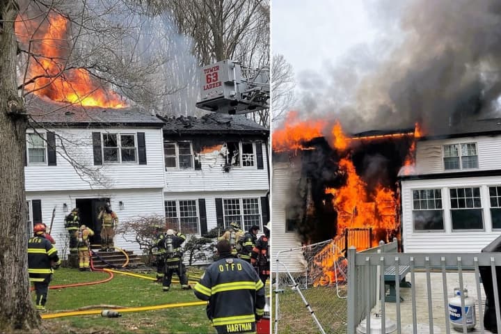Kitchen Candle Fire Blows Through Roof Of Old Tappan Home