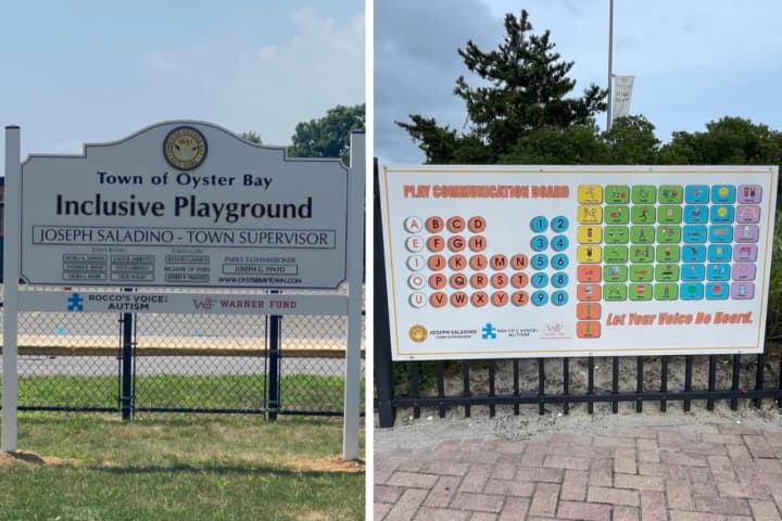 Autism Support Group, Town Of Oyster Bay Install Play Communication Boards At Parks