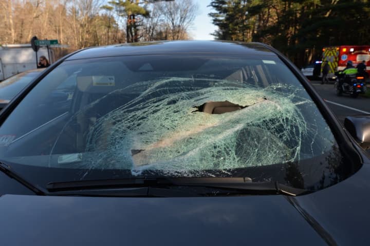 Spring Smashes Through Windshield, Seriously Hurting Driver On Weston Highway