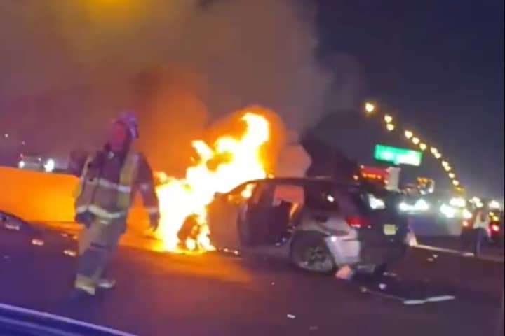 HERO: Good Samaritan Rescues Driver From Fiery Route 3 Wreck