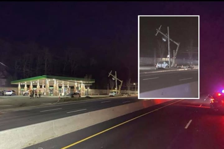 Utility Pole Crash Closes Northbound Route 17 Overnight