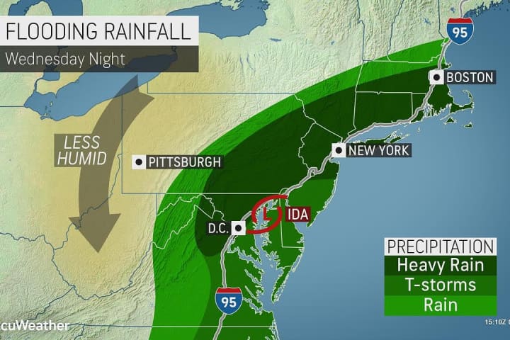 Ida Arrives With Heavy Rain, Gusty Winds, Flash Flooding; Isolated Tornadoes Possible