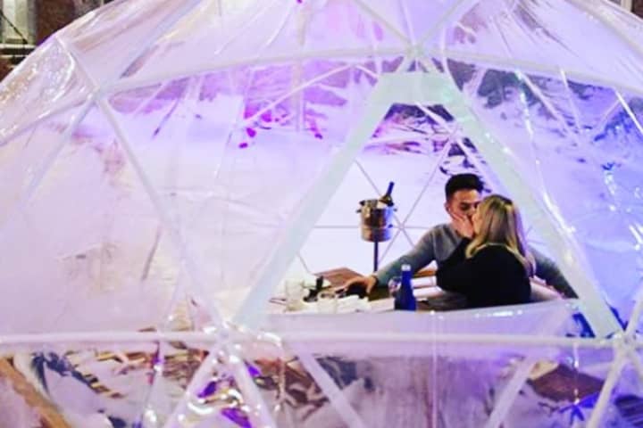 PHOTOS: Morristown Restaurant's Outdoor Heated Igloos Combat New COVID-19 Restrictions