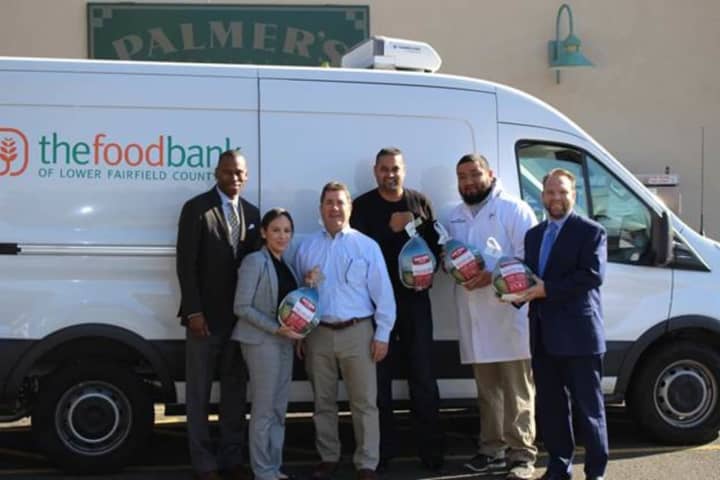 First County Bank, Palmer's Market Donate Turkeys To Food Bank