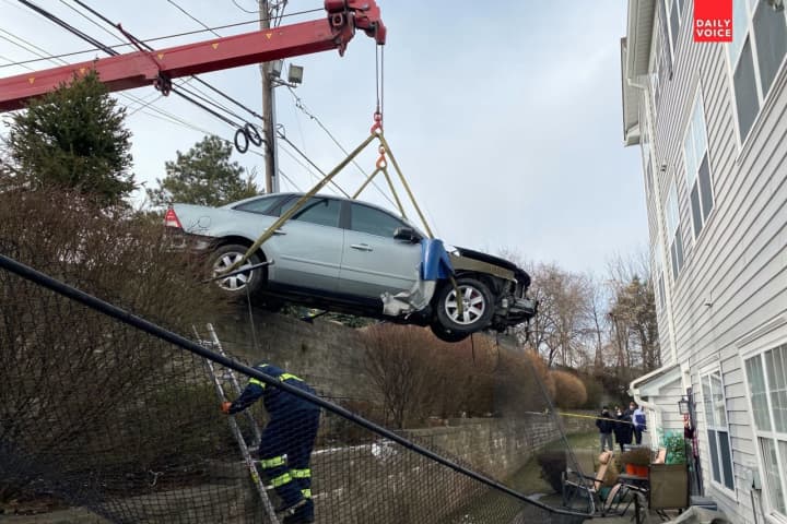 Driver OK After Sedan Careens Off Garden State Parkway Into Townhouse