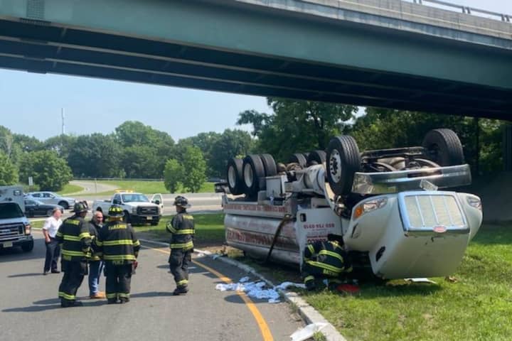 Tanker Rolls On Route 4 Ramp To Route 17
