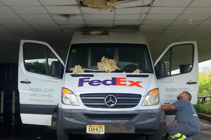 FedEx Van Gets Wedged Under Glen Rock Building: Guess How They Got It Out