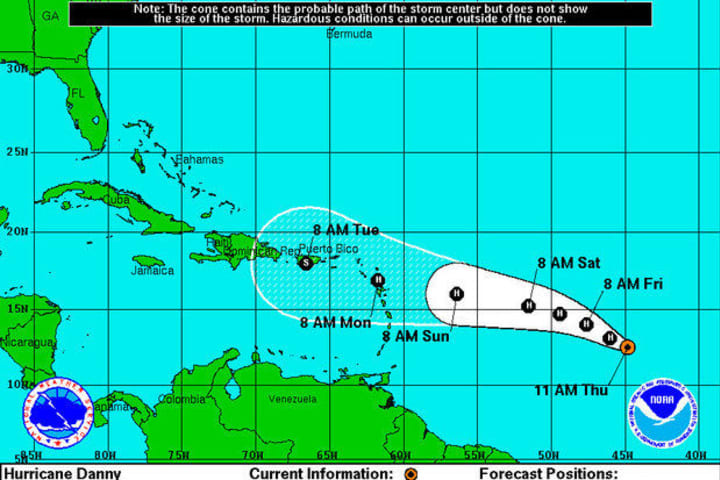 Hurricane Danny Is Heading West Toward Puerto Rico